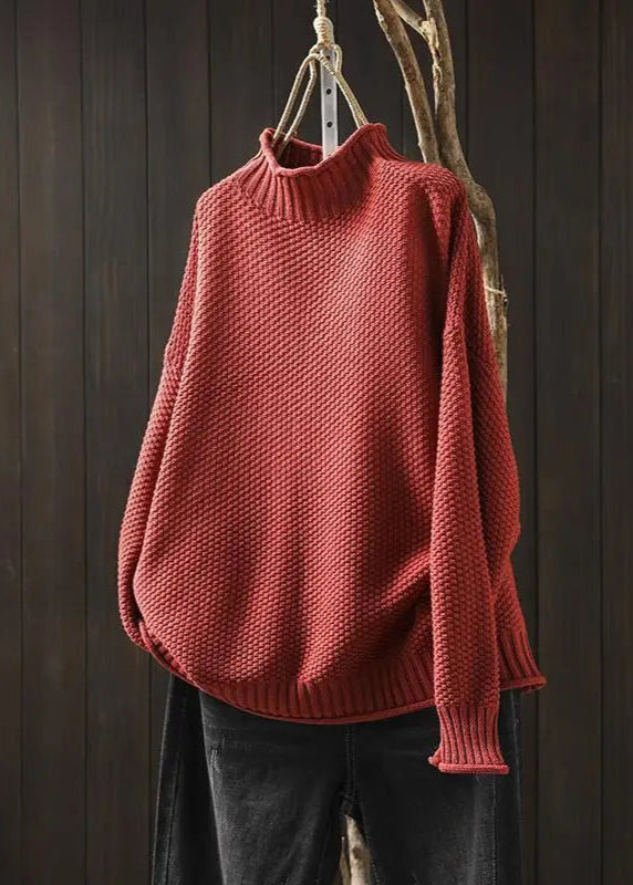 MARA | HIGH-NECK JUMPER WITH HONEYCOMB PATTERN