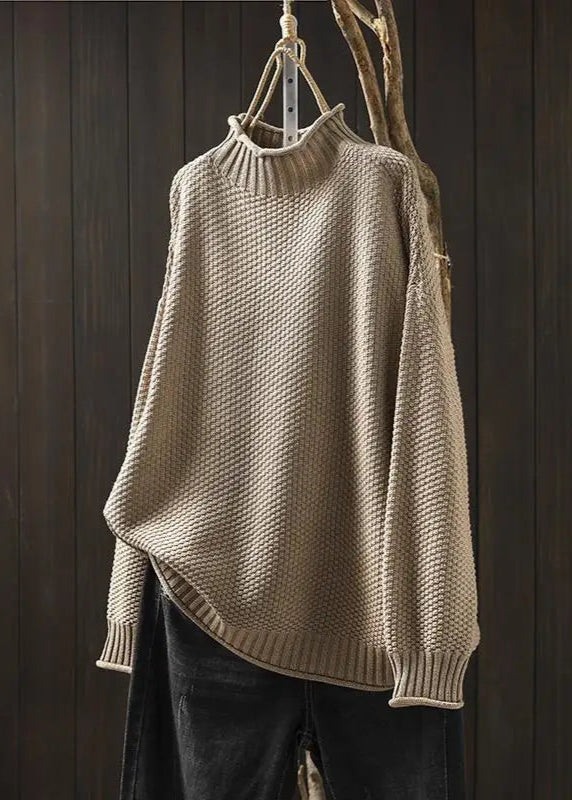 MARA | HIGH-NECK JUMPER WITH HONEYCOMB PATTERN