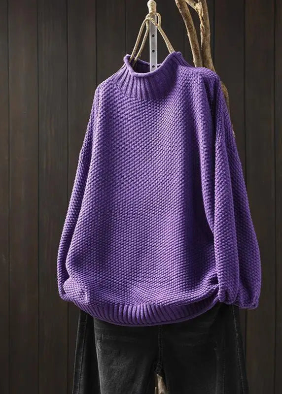 MARA | HIGH-NECK JUMPER WITH HONEYCOMB PATTERN