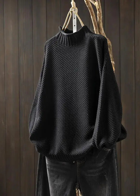 MARA | HIGH-NECK JUMPER WITH HONEYCOMB PATTERN