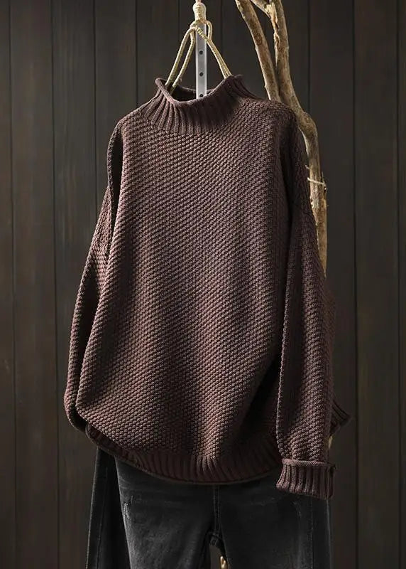 MARA | HIGH-NECK JUMPER WITH HONEYCOMB PATTERN